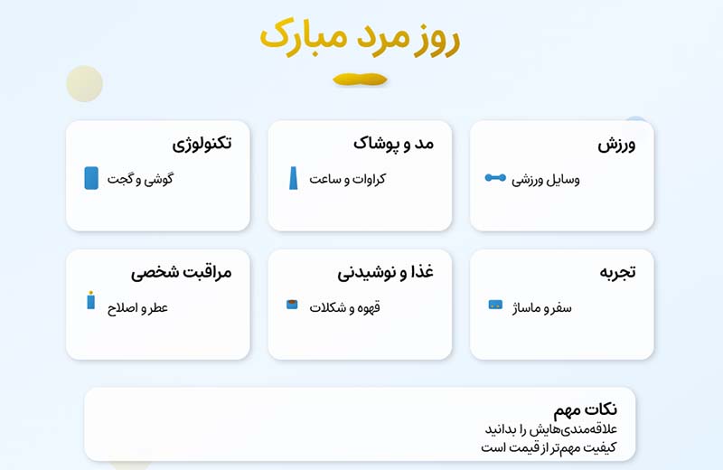 هدیه روز مرد
