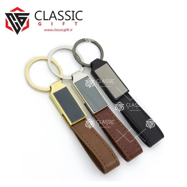 جاکلیدی چرمی یراق استیل B115